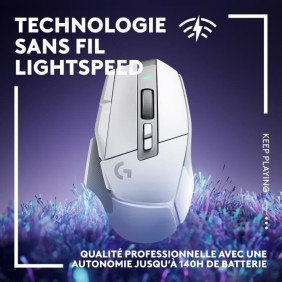 Souris gamer - Sans fil - Logitech G - G502 X Lightspeed - Blanc