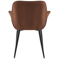 Chaise de salle à manger Roseville en tissu marron