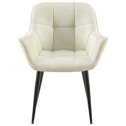 Chaise de salle à manger Roseville en tissu crème