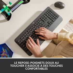 Clavier - Sans fil - Logitech - Signature K650 - Ergonomique - Repose Poignet - AZERTY - Graphite