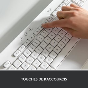 Clavier - Sans fil - Logitech - Signature K650 - Ergonomique - Repose Poignet - AZERTY - Blanc