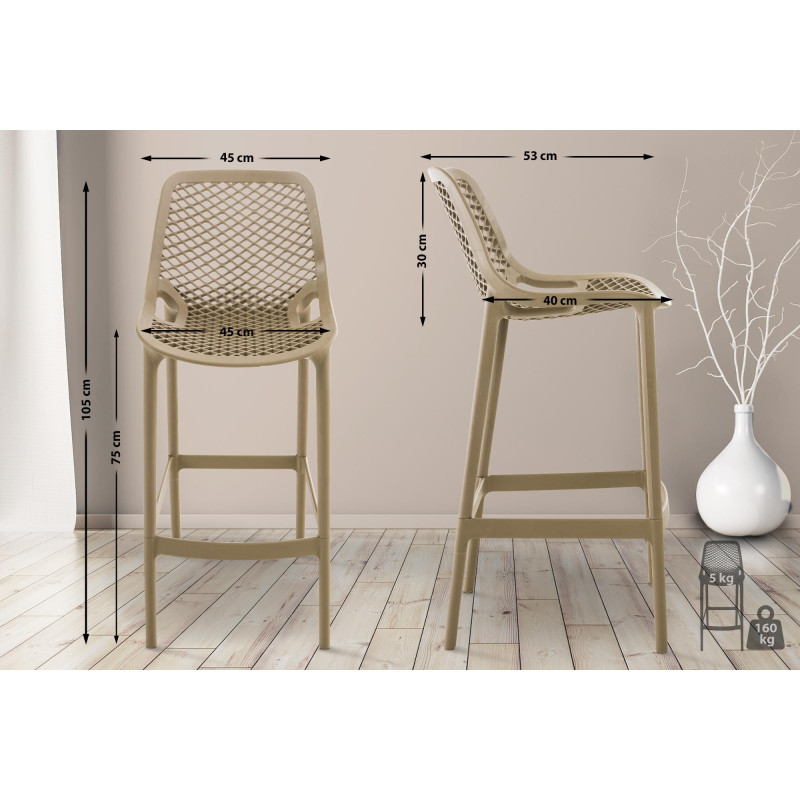 Tabouret de bar Air boue