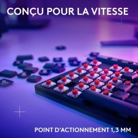 Clavier Gamer - Sans fil - Logitech G - G515 TKL Lightspeed - Mécanique Linear - RGB - AZERTY - Noir