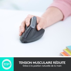 Souris Ergonomique - Sans fil - Logitech - MX Vertical - Graphite