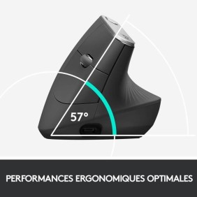 Souris Ergonomique - Sans fil - Logitech - MX Vertical - Graphite