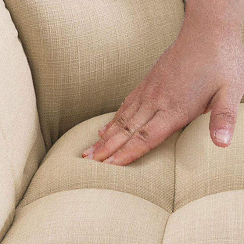 Tabouret de bar en tissu Damaso avec structure à 4 pieds, crème