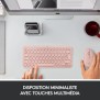 Clavier - Sans fil - Logitech - K380 - Pour Mac - AZERTY - Rose