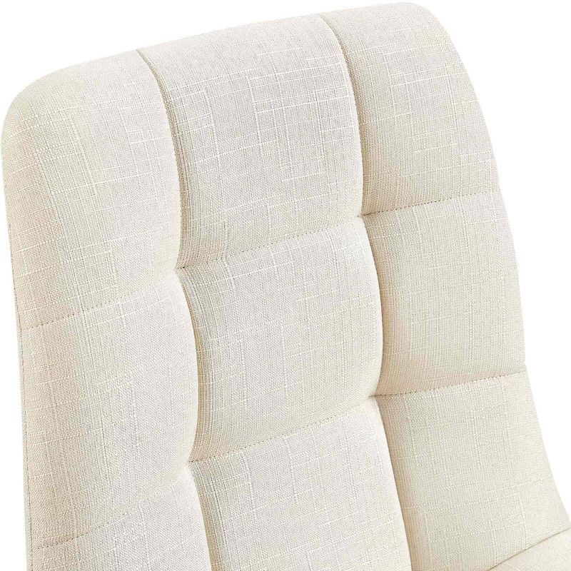 Lot de 2 chaises de salle à manger Tilde en tissu crème