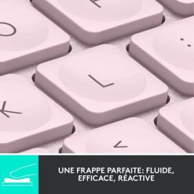 Clavier - Sans Fil - Logitech - MX Keys Mini - rétroéclairé - AZERTY - Rose