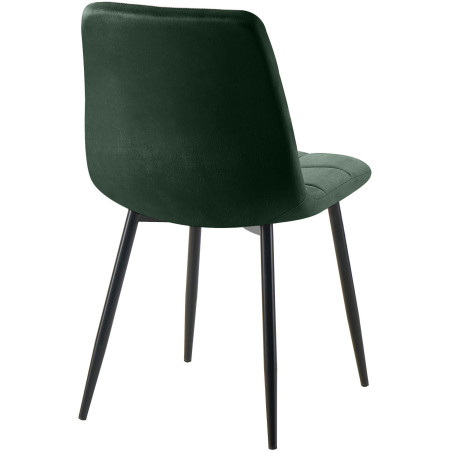 Lot de 2 chaises de salle à manger Tilde en velours vert