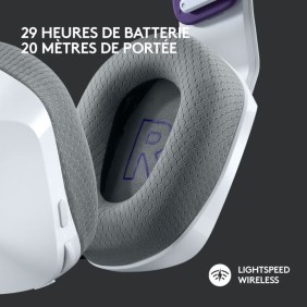 Casque gamer - Sans fil - LOGITECH G - G733 LIGHTSPEED - Blanc