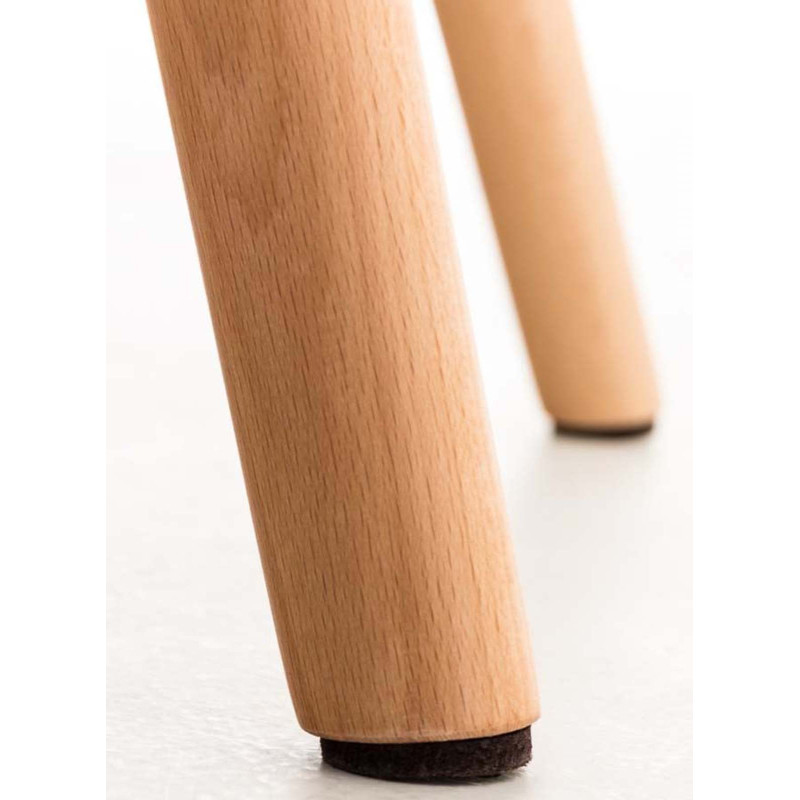 Lot de 4 chaises de salle à manger Elda, similicuir crème