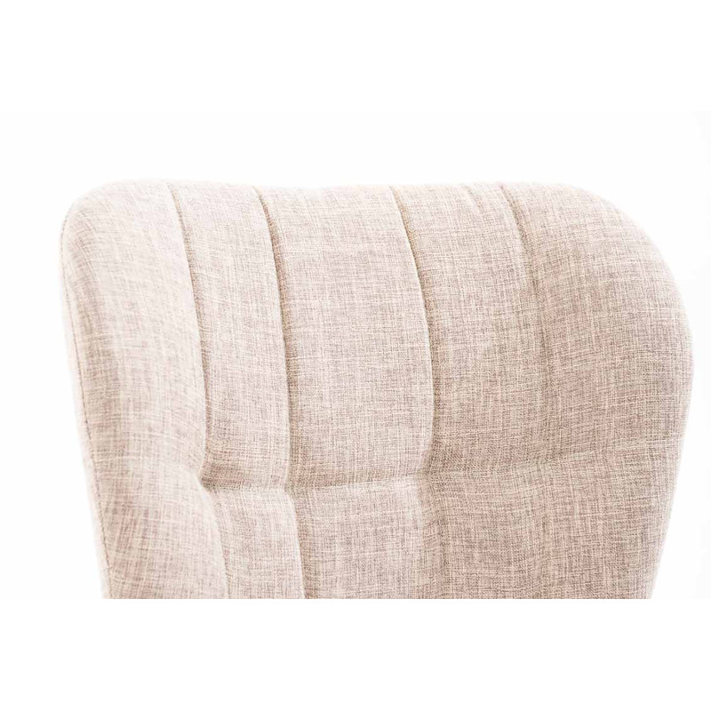 Ensemble de 4 chaises Elda, tissu crème naturel