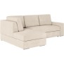 Canapé d'angle gauche convertible ARTEMIS 4 places - Velours côtelé beige - L246 x P174 x H96 cm