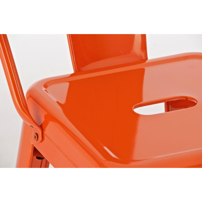 Ensemble de 2 tabourets de bar Aiden orange