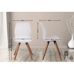 Chaise Luna, en plastique, blanche