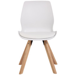 Chaise Luna en plastique blanc