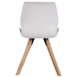 Chaise Luna en plastique blanc