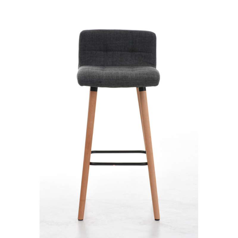 Lot de 2 tabourets de bar Lincoln en tissu natura gris clair