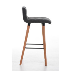 Lot de 2 tabourets de bar Lincoln en tissu natura gris clair