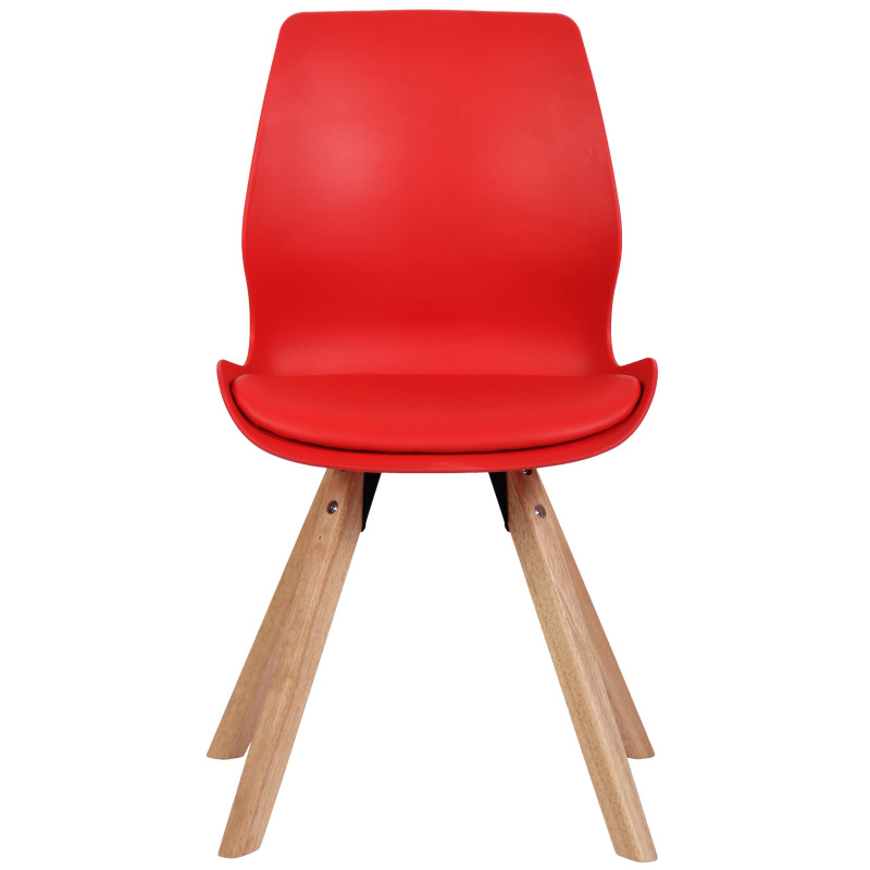 Chaise Luna, en plastique, rouge