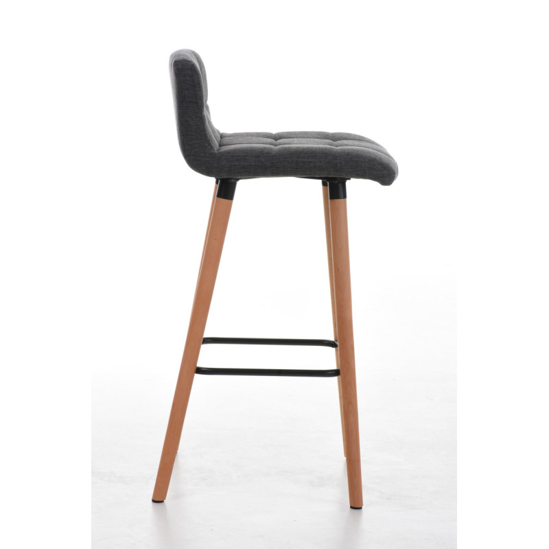 Lot de 2 tabourets de bar Lincoln en tissu natura gris clair