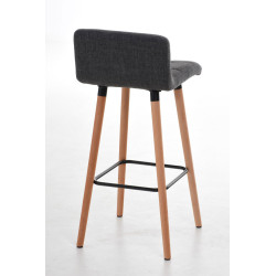 Lot de 2 tabourets de bar Lincoln en tissu natura gris clair