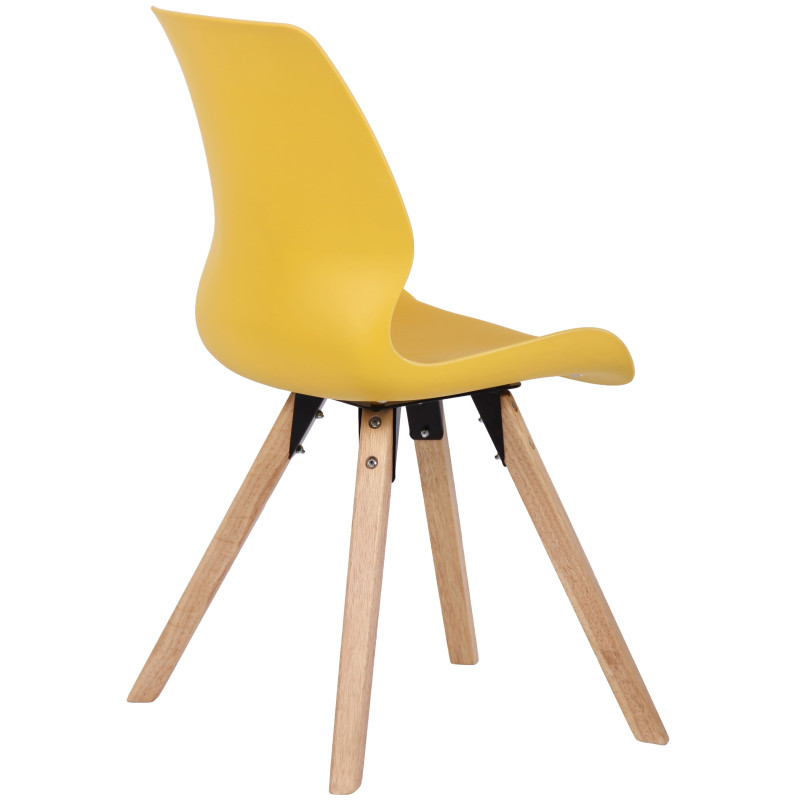 Chaise Luna, en plastique, jaune