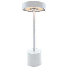 Lampe de table sans fil - LUMISKY - ROBY WHITE - H30 cm - Touch en aluminium - Blanc mat - LED