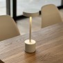 Lampe de table sans fil - LUMISKY - ROBY WHITE - H30 cm - Touch en aluminium - Blanc mat - LED