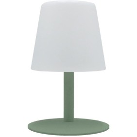 Lampe de table sans fil - LUMISKY - STANDY MINI Olive - H25 cm - Pied en acier vert olive - LED blanc chaud et blanc