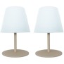 Set de 2 lampes de table sans fil - LUMISKY - TWINS - Cream - H16 cm - LED