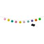 Guirlande lumineuse solaire - LUMISKY - MIMY COLORS SOLAR - 3.80 m - Boules de coton - 10 ampoules - LED blanc chaud