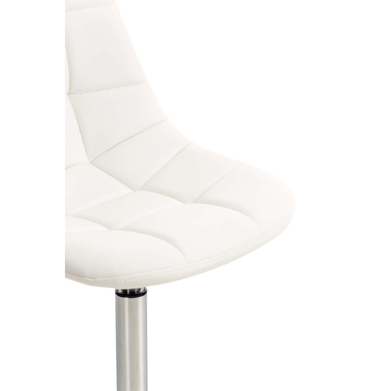 Lot de 2 chaises Emil, simili cuir blanc