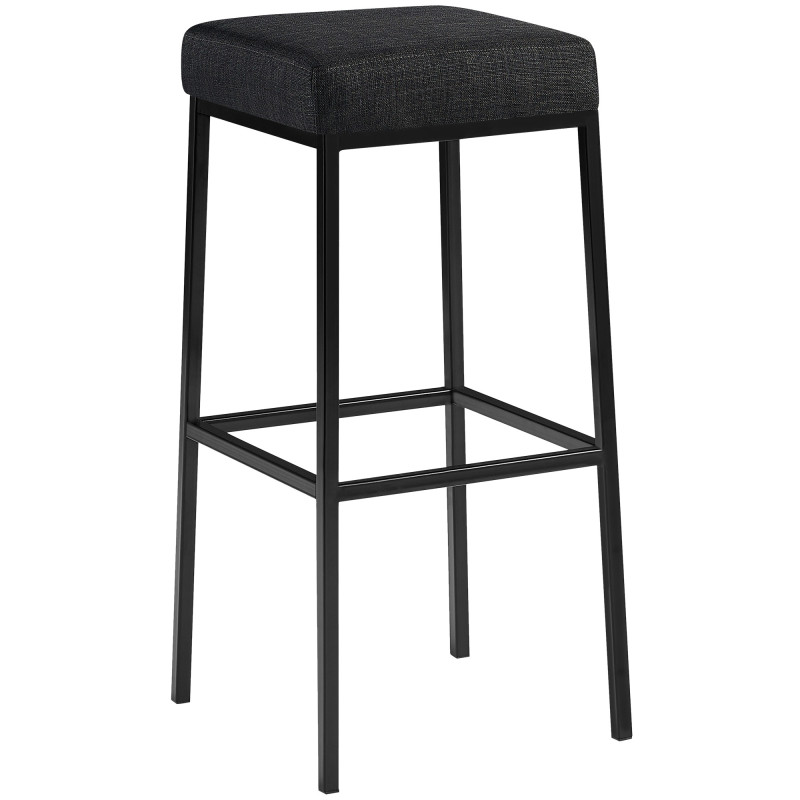 Tabouret de bar Montréal B85 en tissu gris foncé