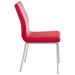 Ensemble de 2 chaises de salle à manger Colmar rouge