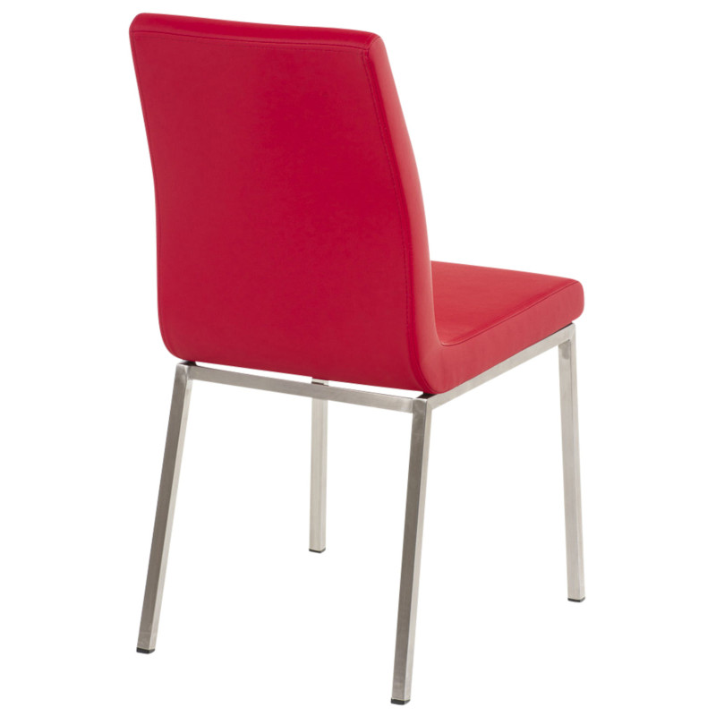 Ensemble de 2 chaises de salle à manger Colmar rouge