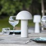 Lampe de table sans fil - LUMISKY - TOD WHITE - H28 cm - Tete orientable - LED blanc chaud