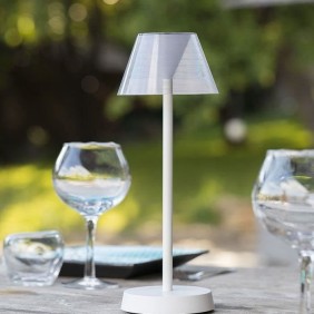 Lampe de table sans fil - LUMISKY - BEVERLY WHITE - H34 cm - LED blanc chaud