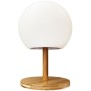 LUMISKY - Lampe de table - sans fil - pied en bambou extensible - H28cm - LED blanc chaud/blanc LUNY