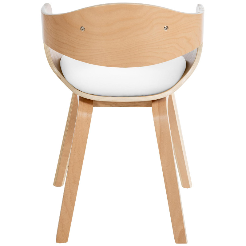 Ensemble de 2 chaises Kingston, similicuir, naturel/blanc