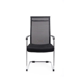 Lot de 2 chaises visiteurs Brenda noires