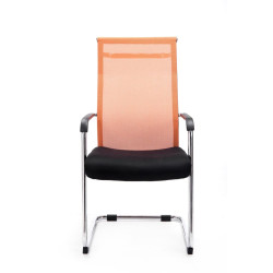 Lot de 2 chaises visiteurs Brenda orange