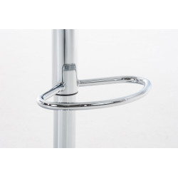 Lot de 2 tabourets de bar Hoover en plastique chromé gris