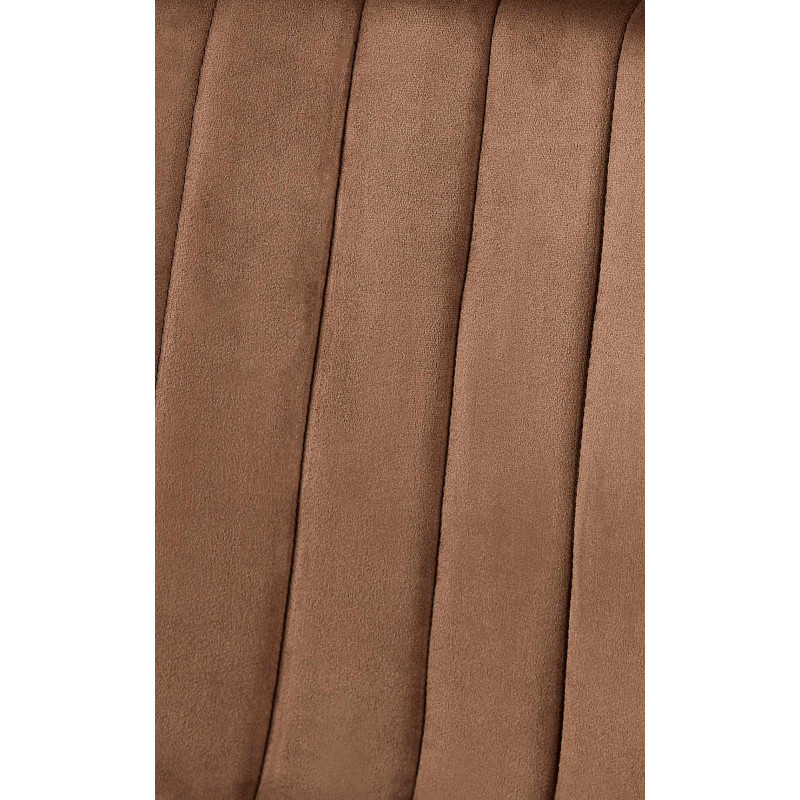 Ensemble de 4 chaises Dijon en velours marron