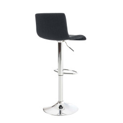 Lot de 2 tabourets de bar Hoover tissu chromé noir