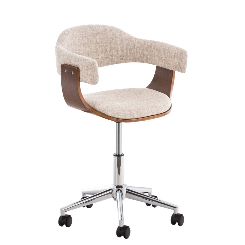 Chaise de bureau Brьgge Tissu, walnuss