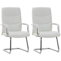 Ensemble de 2 chaises Caro blanches