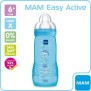 Biberon 2eme âge - MAM - Easy Active - Bleu - 330ml - Tétine ultra-douce