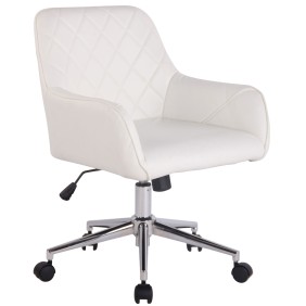 Chaise de bureau Wellington Faux cuir chrome